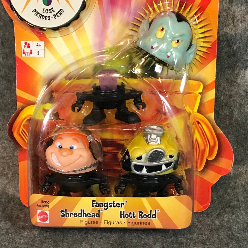 SMAX! MATTEL Fangster, Shredhead, and Hott Rodd Figurines New in Case - Picture 3 of 6